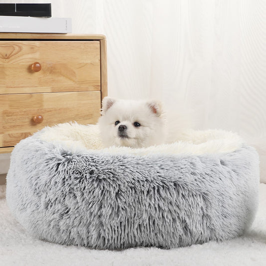 Plush bed for dogs and cats
