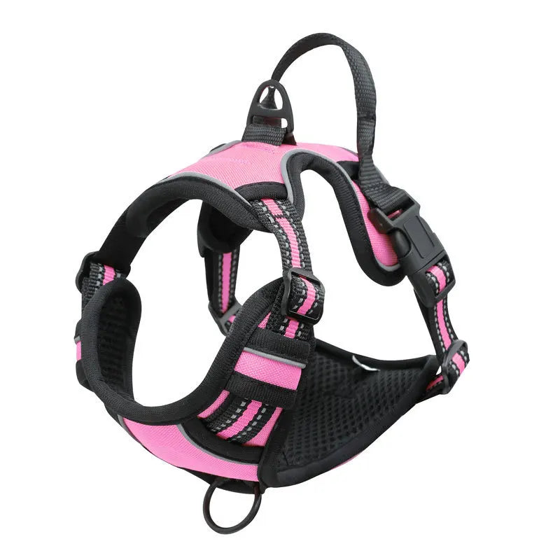 Arnês peitoral para cães de grande porte com refletor