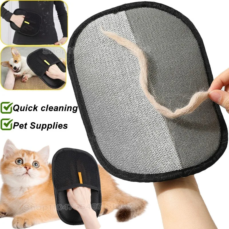 Removable electrostatic hair removal gloves