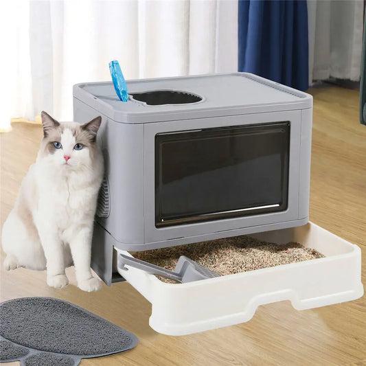 Caixa de areia higiênica, ideal para gatos até 10kg