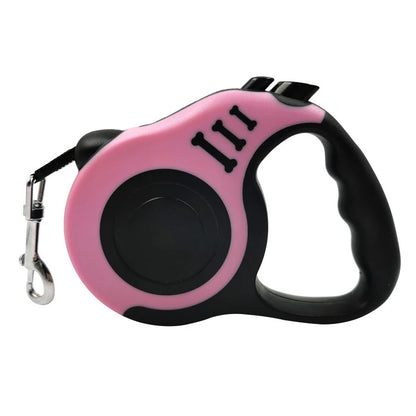Laisse rétractable automatique en nylon pour chiens et chats
