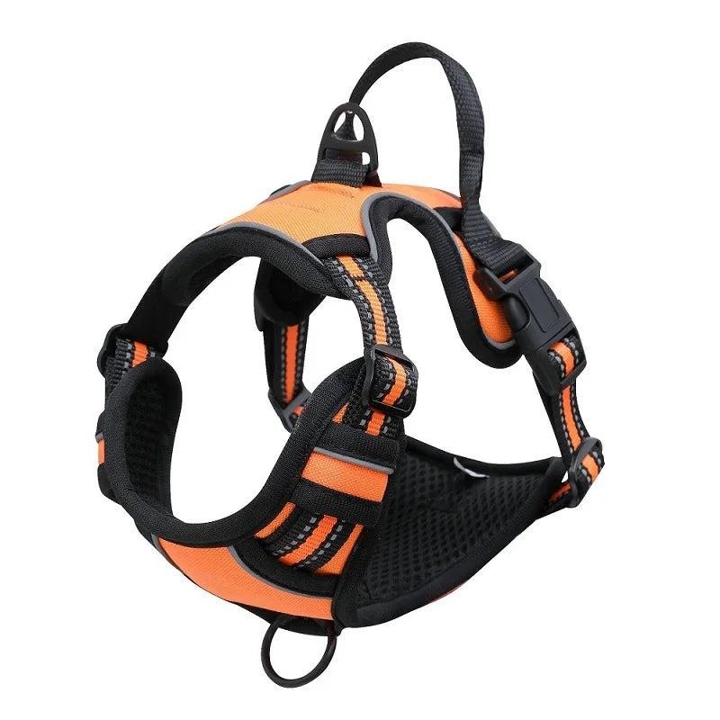 Arnês peitoral para cães de grande porte com refletor