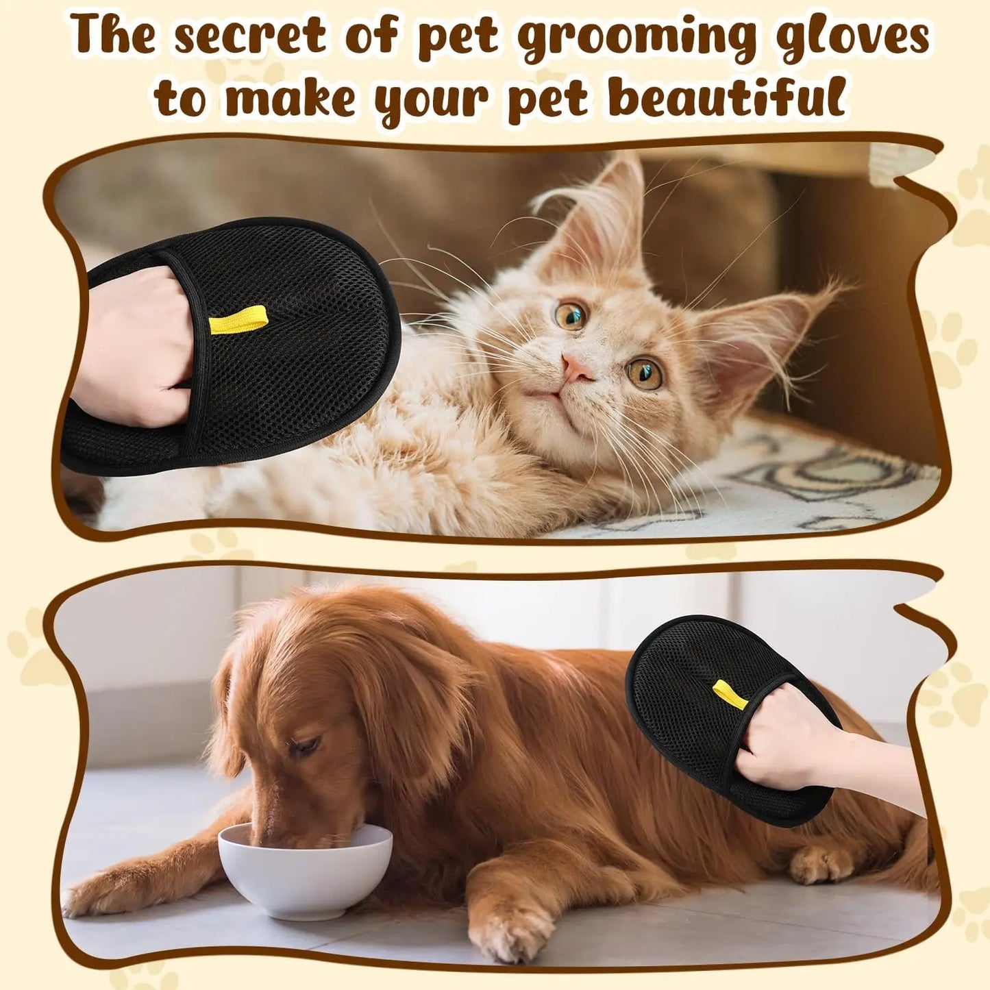 Removable electrostatic hair removal gloves