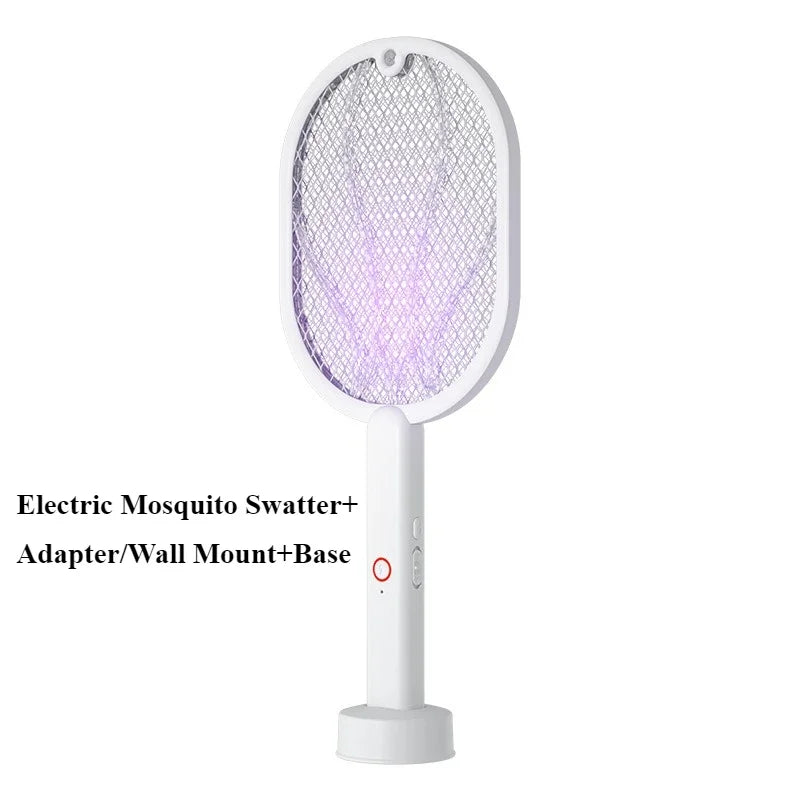Electric racket kills insects