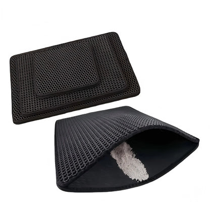 Tapis de litière pour chat double couche