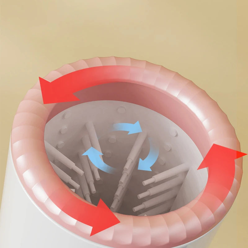 Portable electric paw washer for dogs and cats