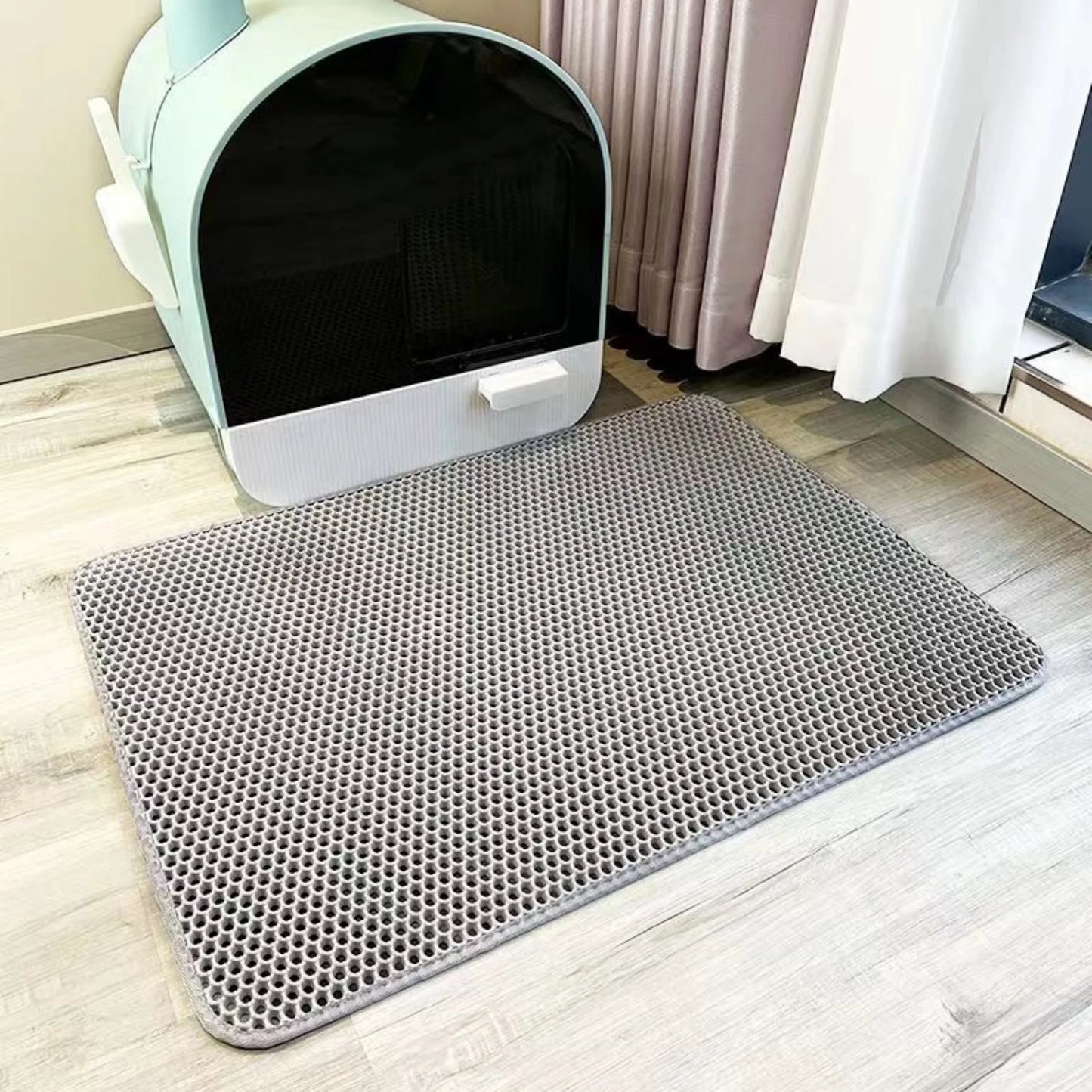 Tapis de litière pour chat double couche