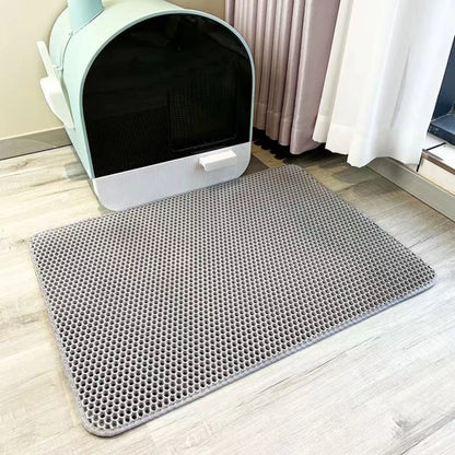 Tapis de litière pour chat double couche