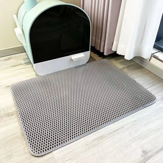 Tapis de litière pour chat double couche