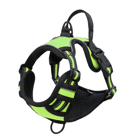 Arnês peitoral para cães de grande porte com refletor