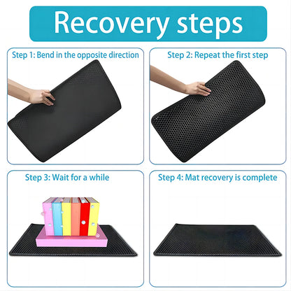 Tapis de litière pour chat double couche
