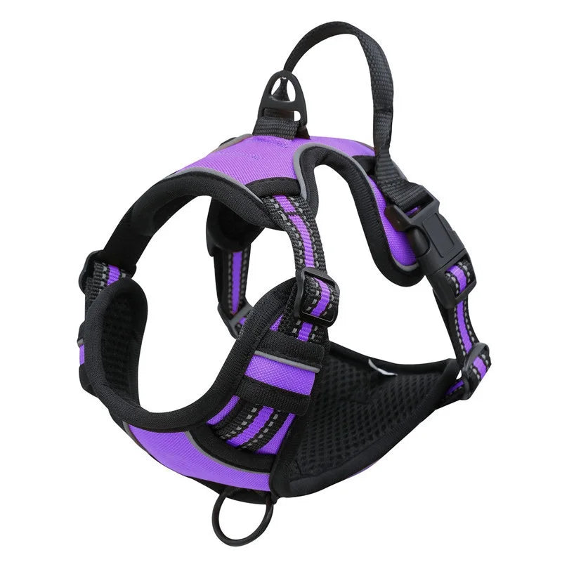 Arnês peitoral para cães de grande porte com refletor