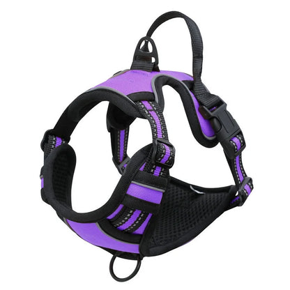 Arnês peitoral para cães de grande porte com refletor