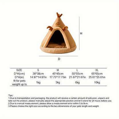 Reindeer shaped tent for pets